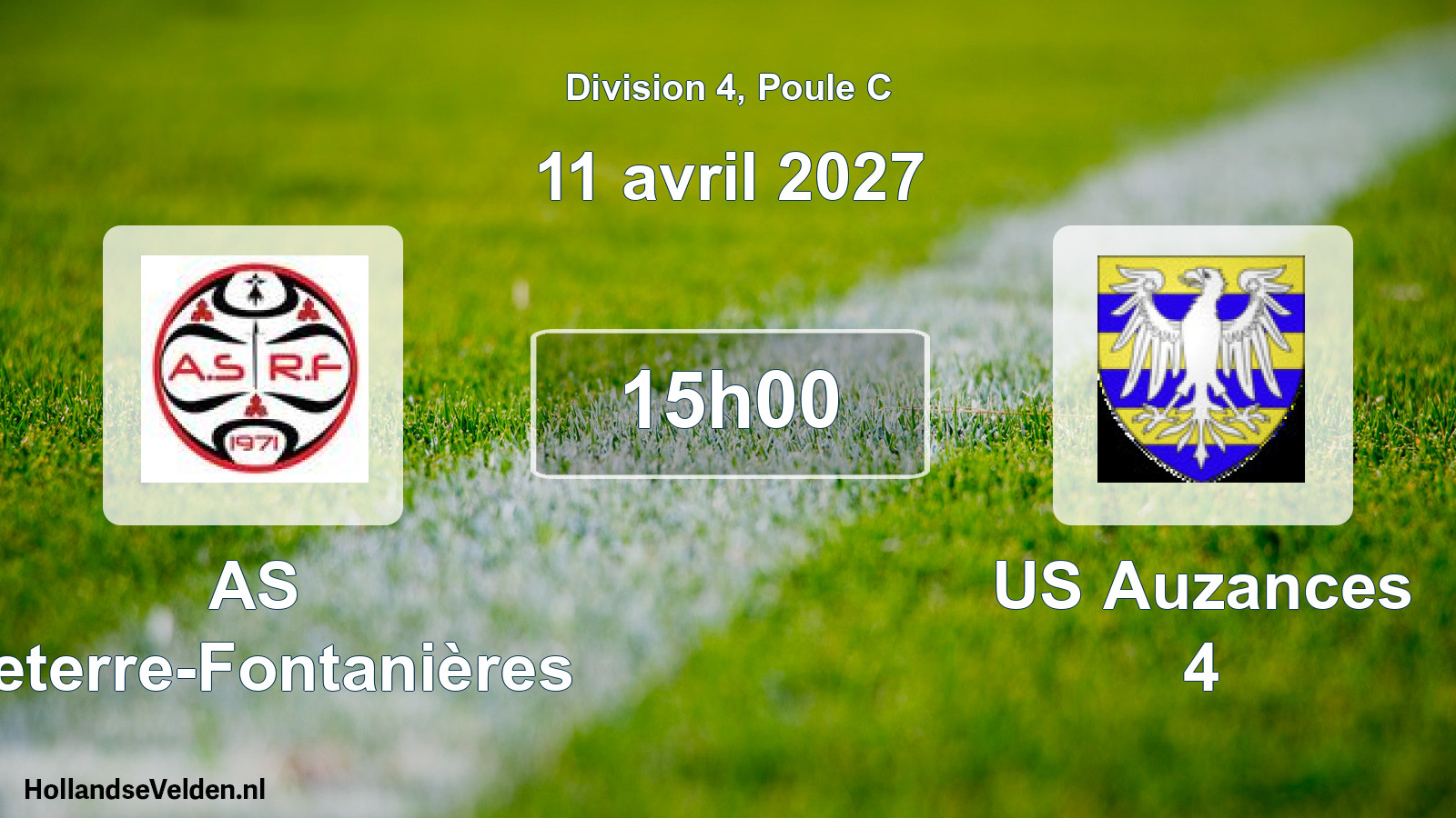 Scheduled Match: AS Reterre-Fontanières - US Auzances 4 (11 April 2027)