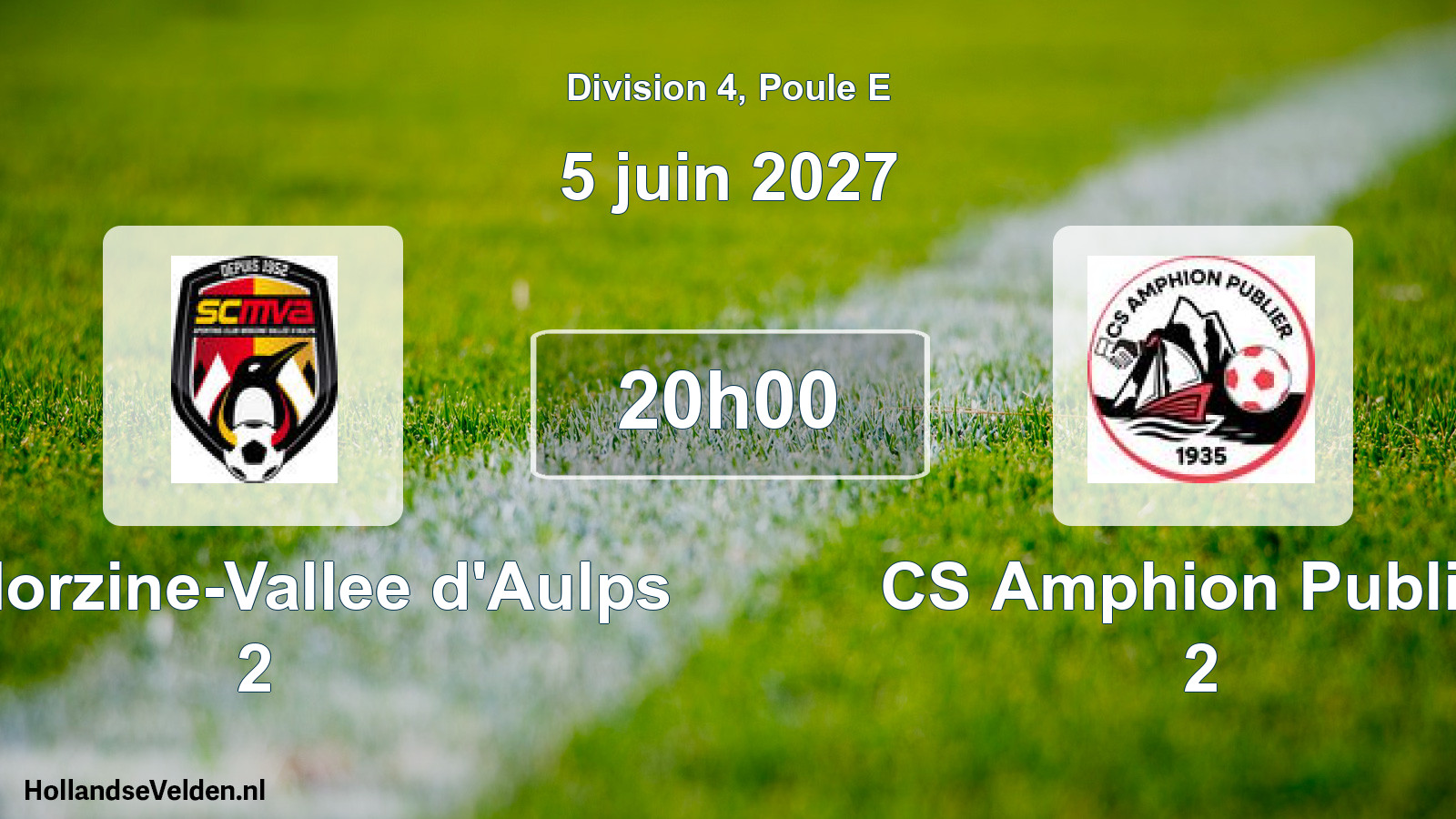 Geplande wedstrijd: SC Morzine-Vallee d'Aulps 2 - CS Amphion Publier 2 (5 juni 2027)