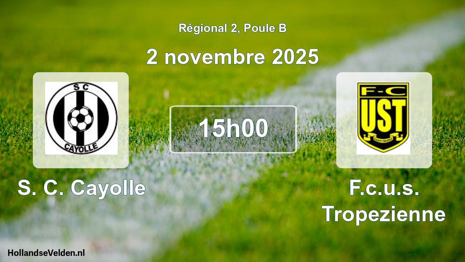 Scheduled Match: S. C. Cayolle - F.c.u.s. Tropezienne (2 November 2025)
