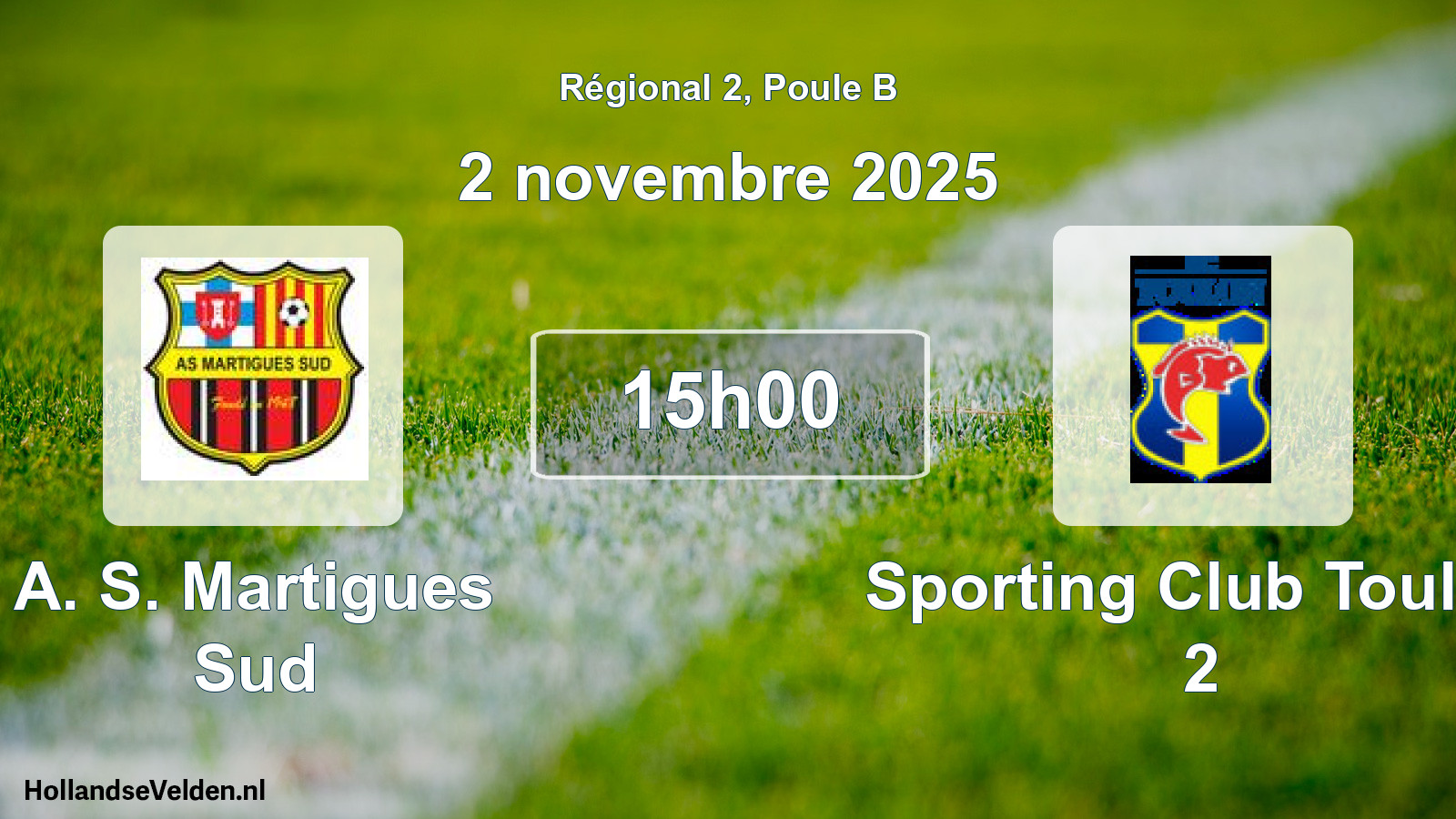 Scheduled Match: A. S. Martigues Sud - Sporting Club Toulon 2 (2 November 2025)