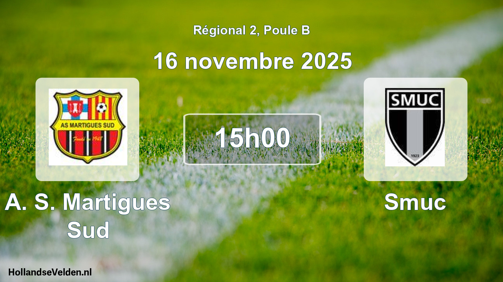 Geplande wedstrijd: A. S. Martigues Sud - Smuc (16 novembre 2025)