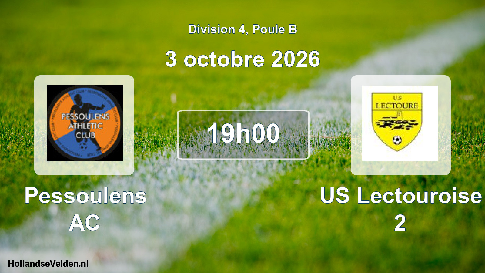 Match programmé: Pessoulens AC - US Lectouroise 2 (3 octobre 2026)