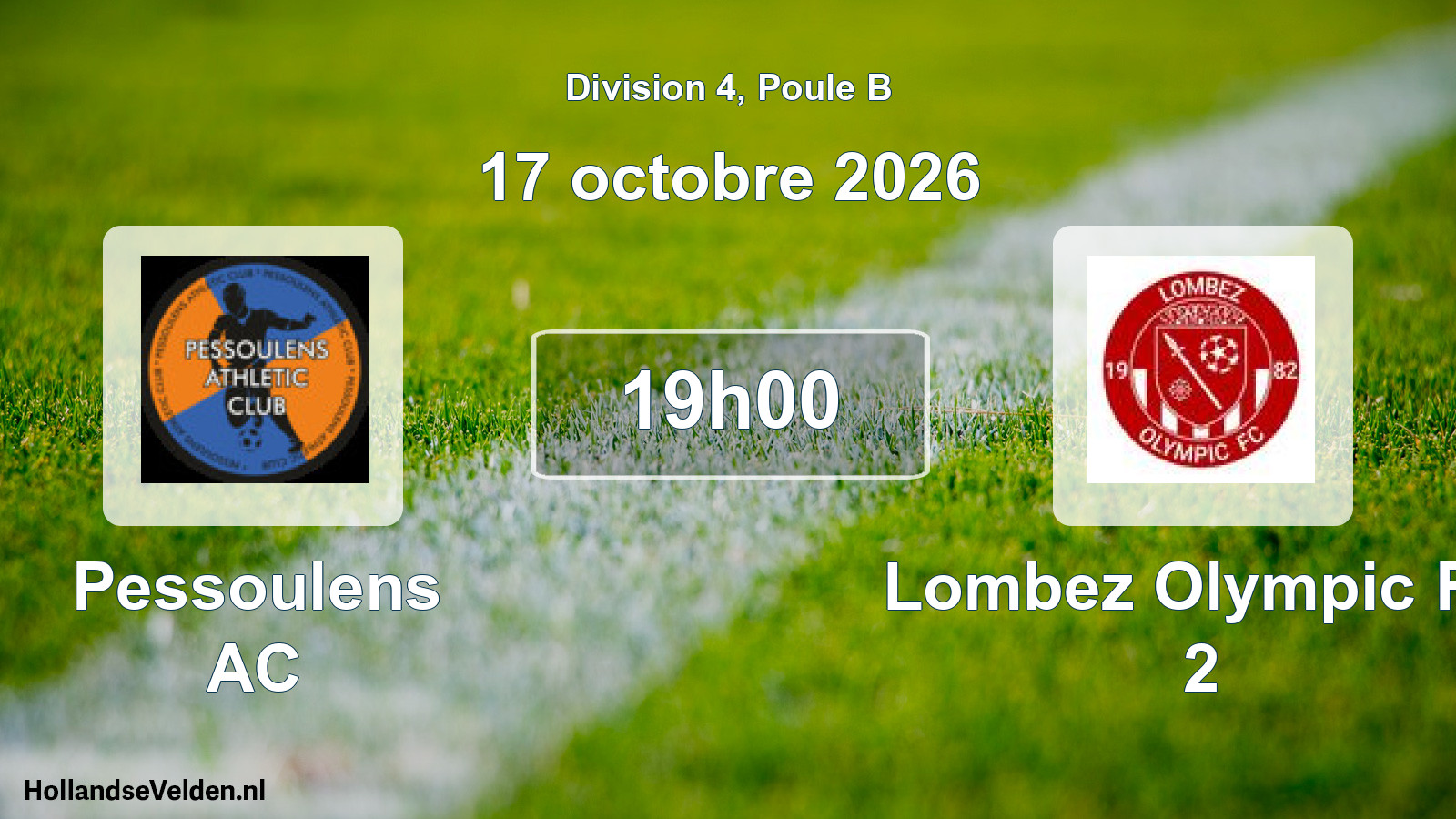 Geplande wedstrijd: Pessoulens AC - Lombez Olympic FC 2 (17 oktober 2026)