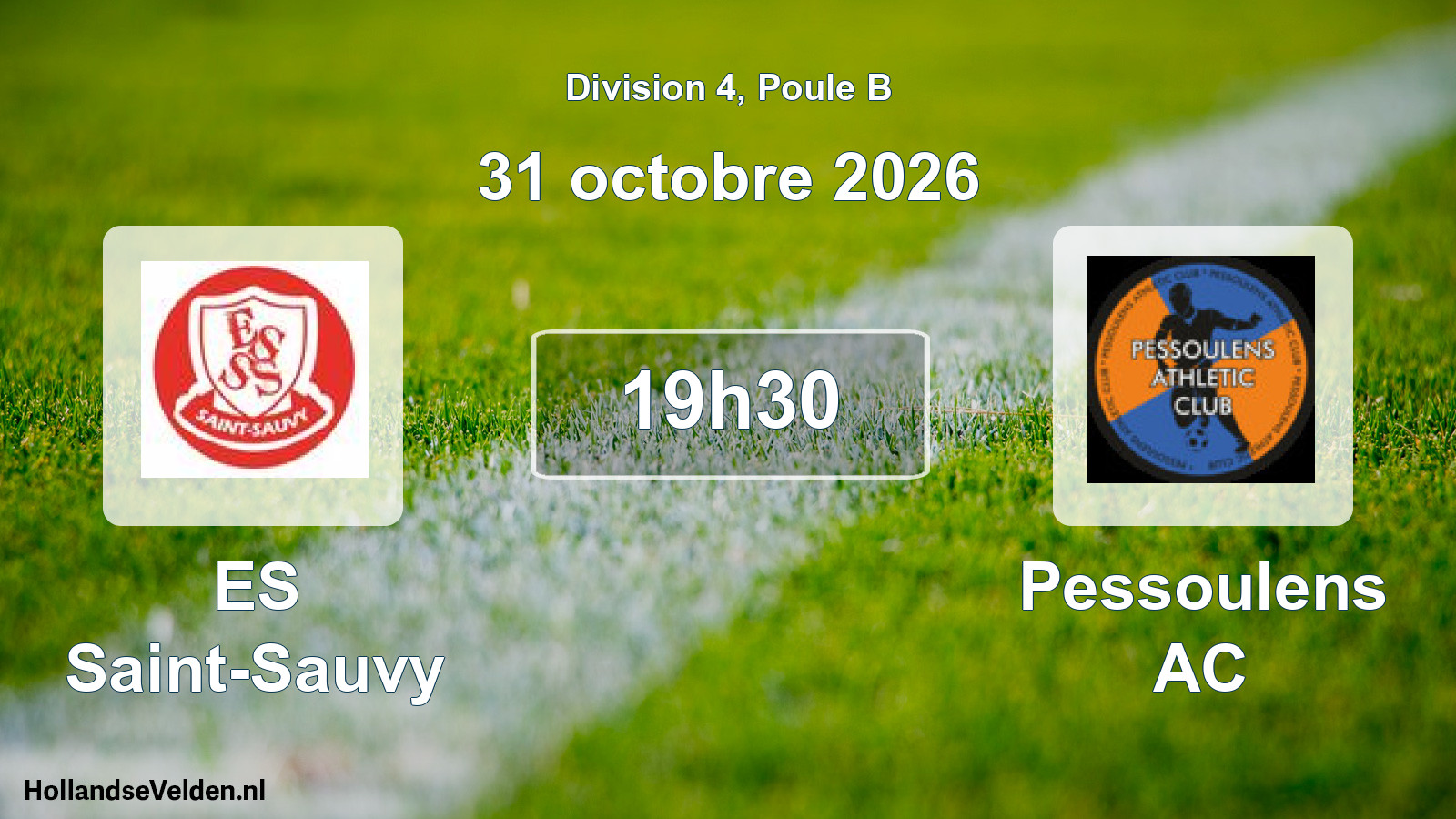 Match programmé: ES Saint-Sauvy - Pessoulens AC (31 octobre 2026)