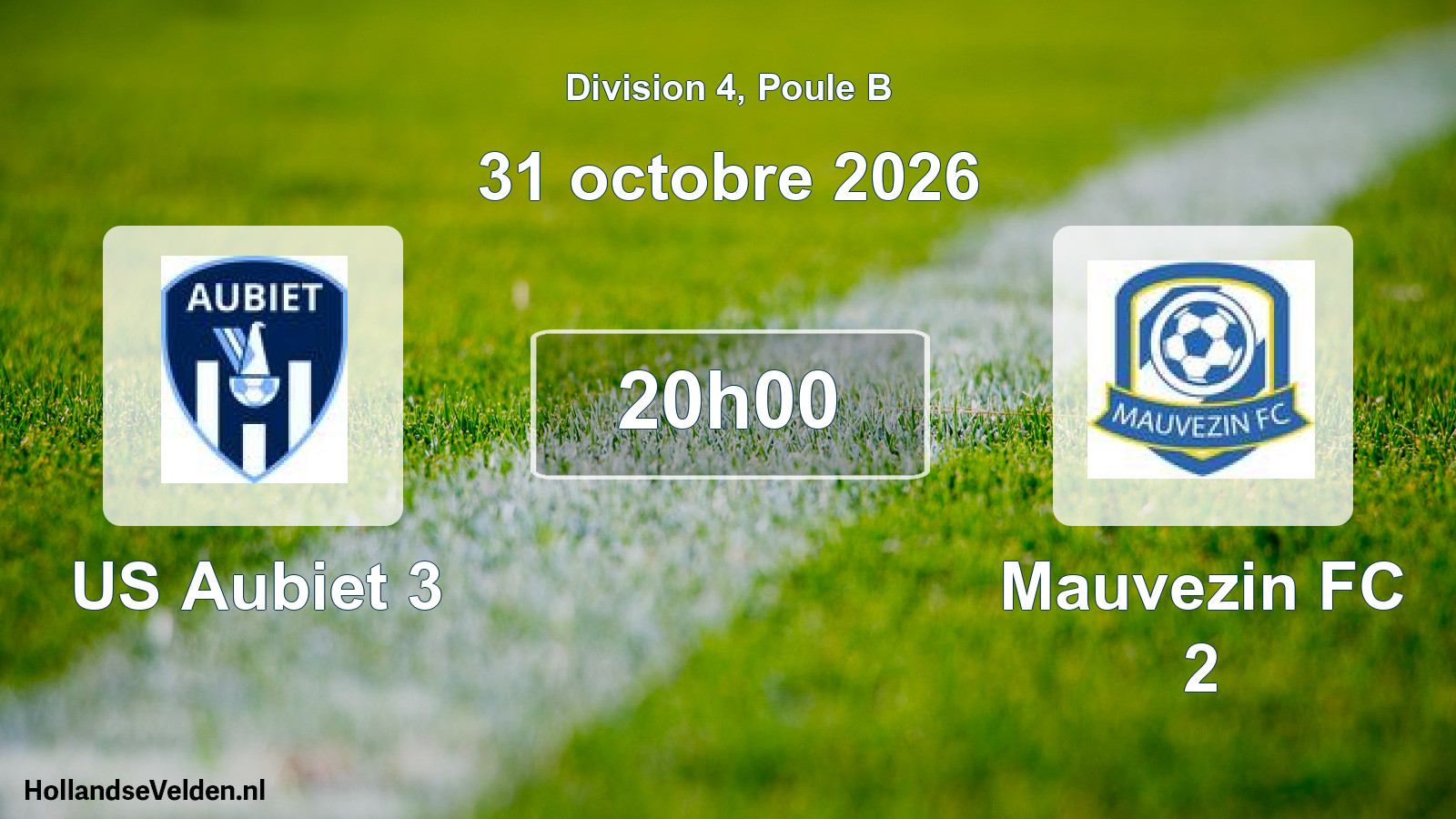 Match programmé: US Aubiet 3 - Mauvezin FC 2 (31 octobre 2026)