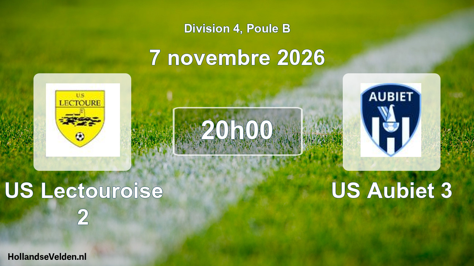 Geplande wedstrijd: US Lectouroise 2 - US Aubiet 3 (7 november 2026)