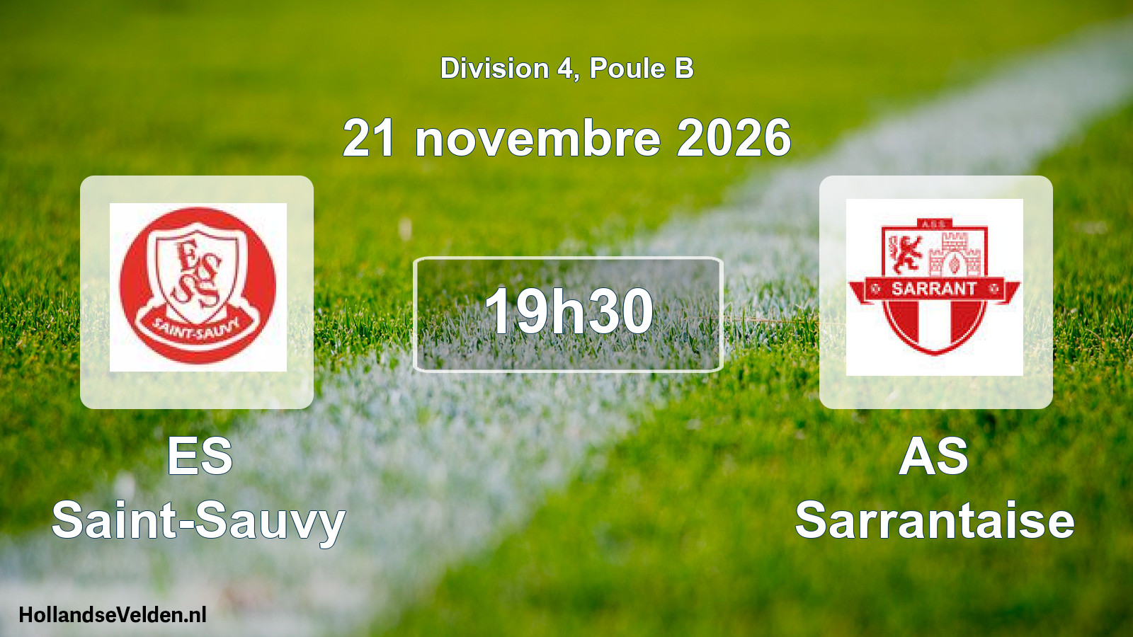 Match programmé: ES Saint-Sauvy - AS Sarrantaise (21 novembre 2026)
