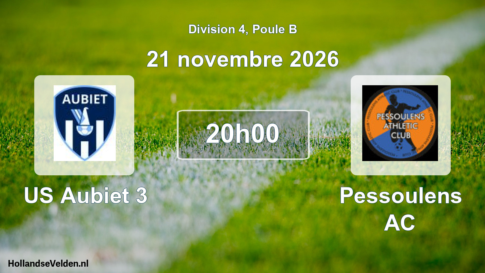 Match programmé: US Aubiet 3 - Pessoulens AC (21 novembre 2026)