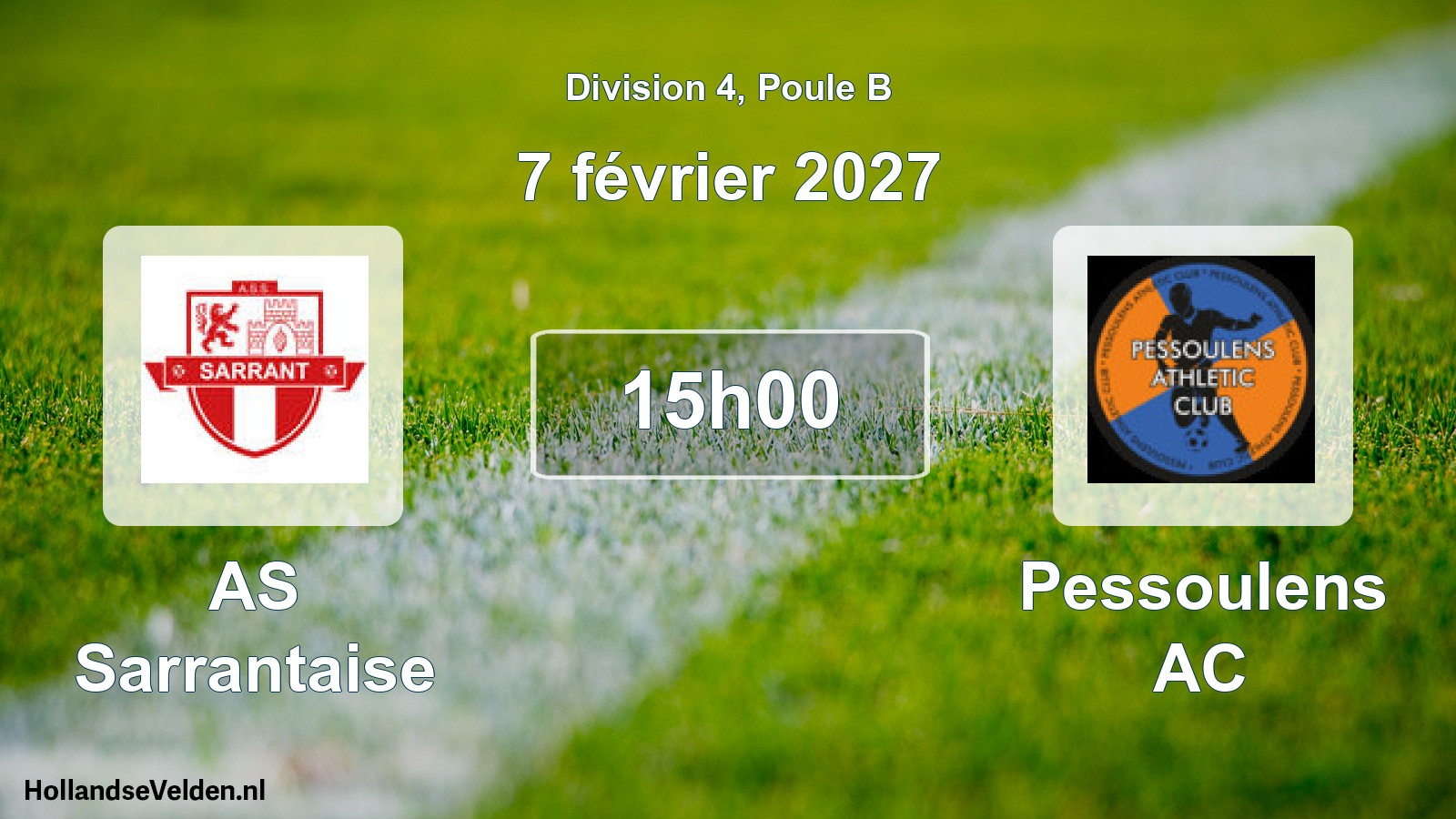Match programmé: AS Sarrantaise - Pessoulens AC (7 février 2027)