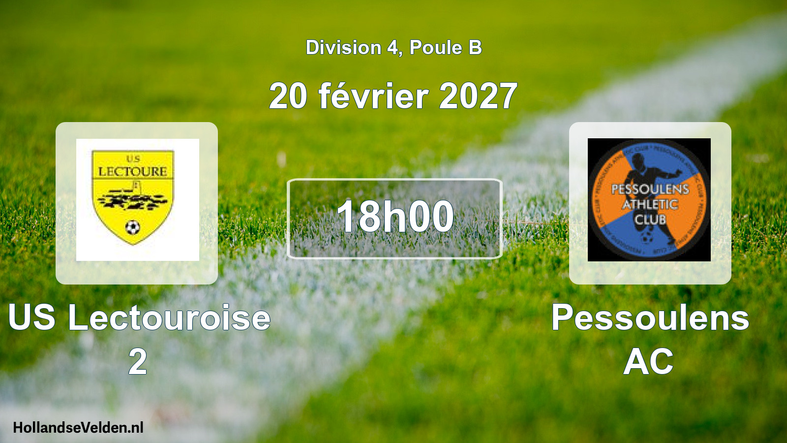 Match programmé: US Lectouroise 2 - Pessoulens AC (20 février 2027)