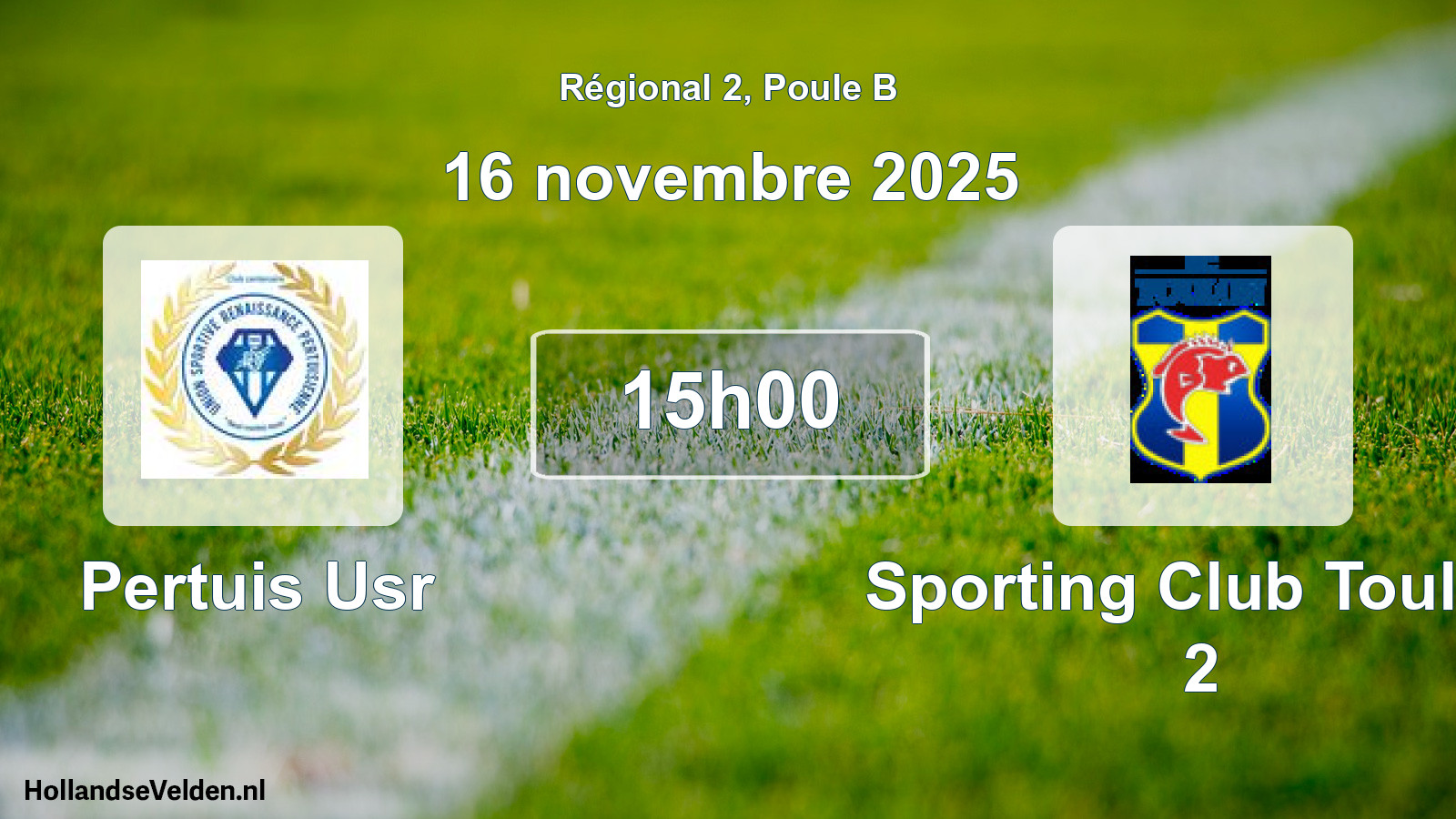 Geplande wedstrijd: Pertuis Usr - Sporting Club Toulon 2 (16 november 2025)