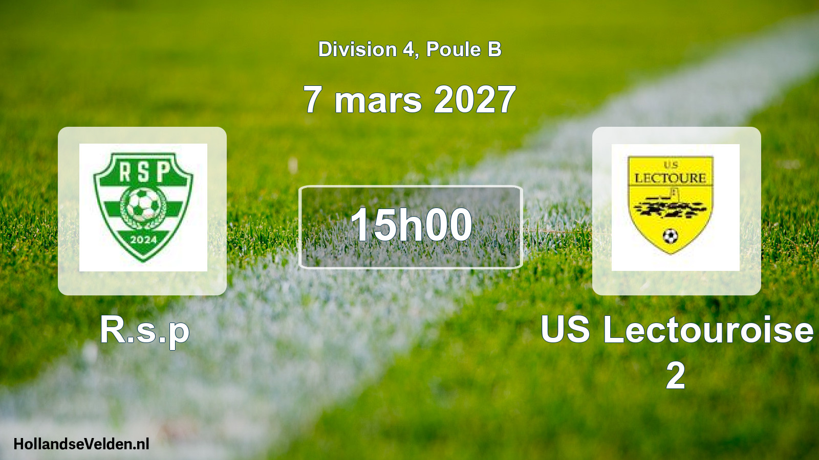 Geplande wedstrijd: R.s.p - US Lectouroise 2 (7 maart 2027)
