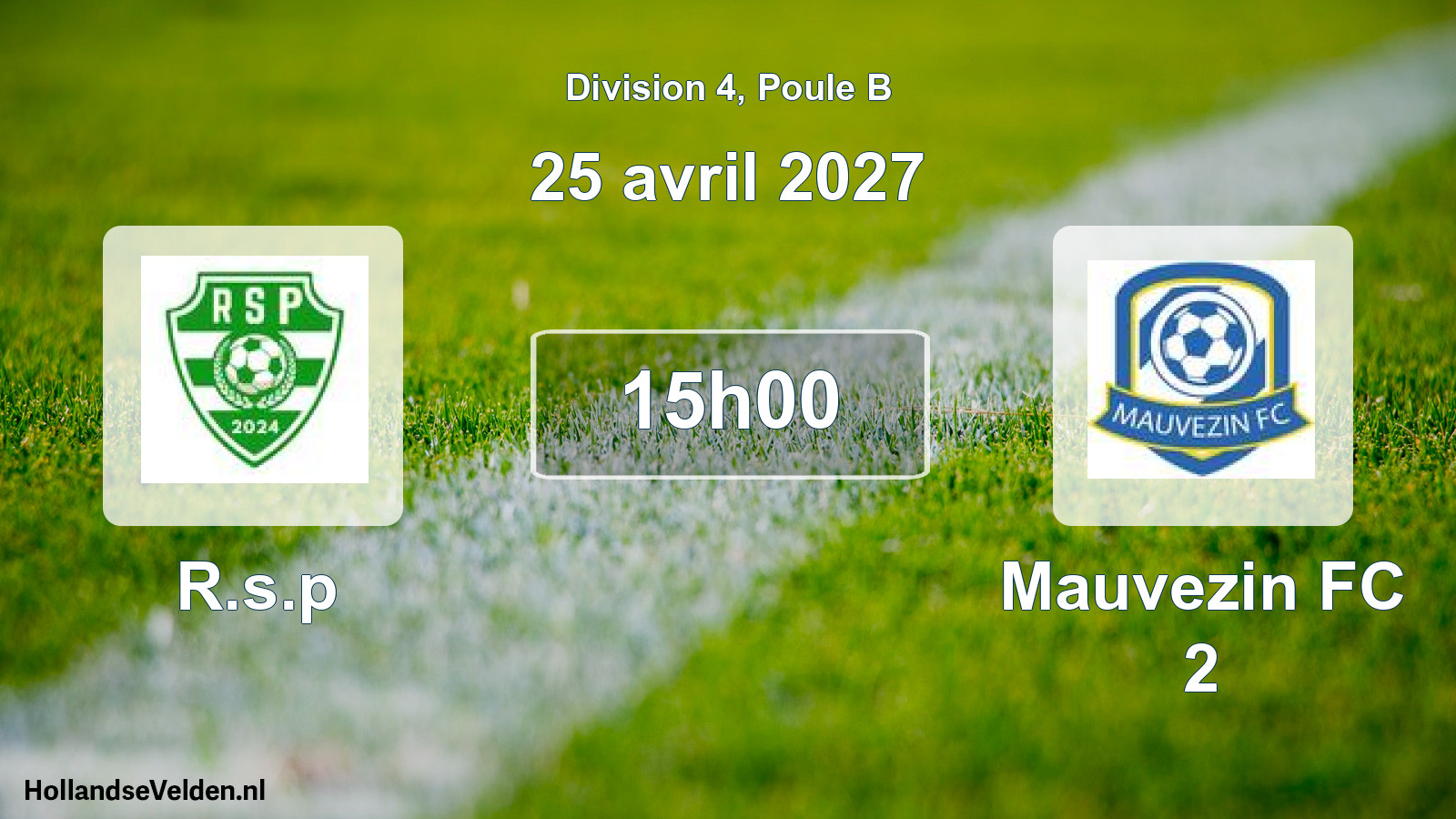 Match programmé: R.s.p - Mauvezin FC 2 (25 avril 2027)