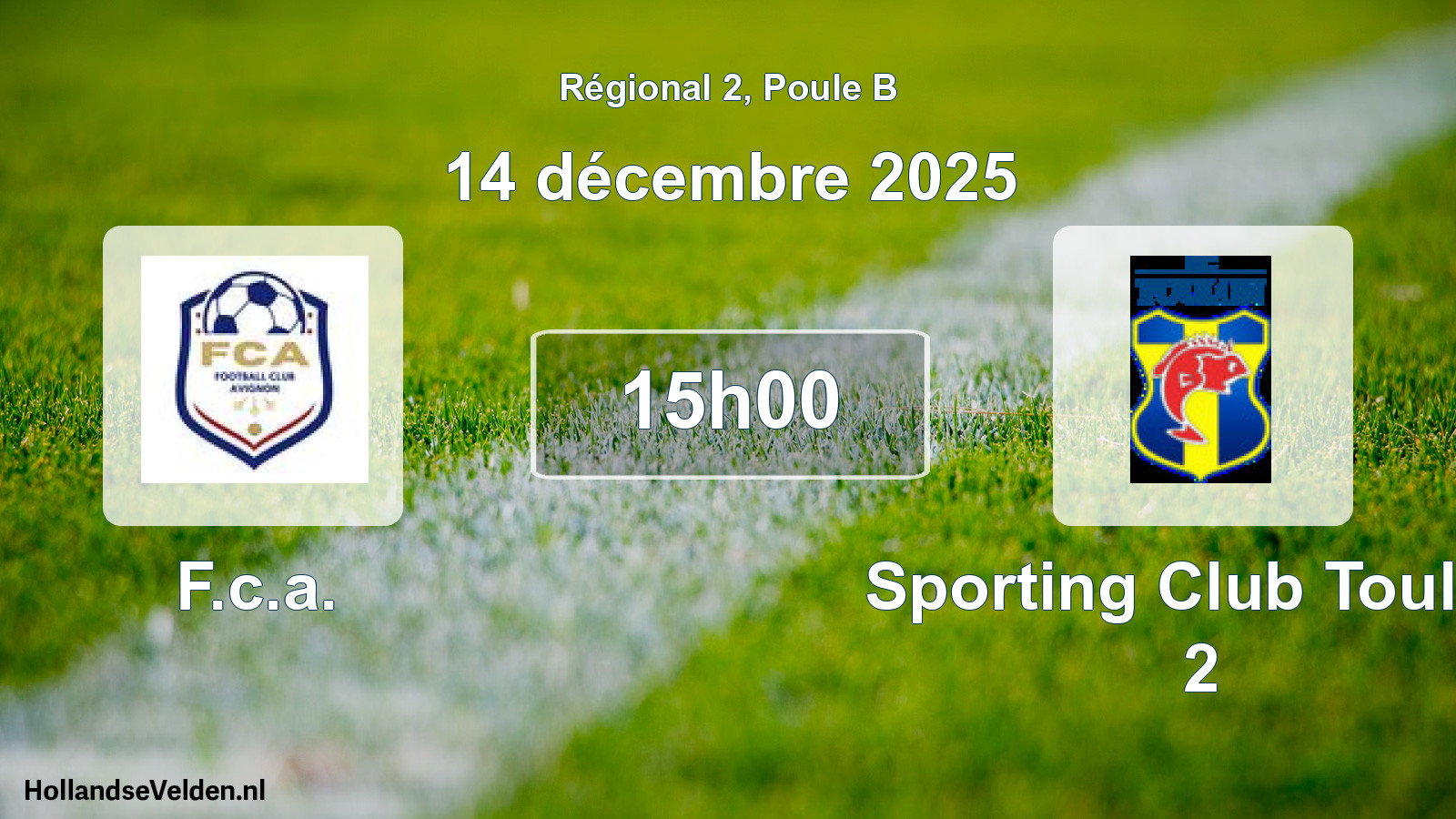Scheduled Match: F.c.a. - Sporting Club Toulon 2 (14 December 2025)
