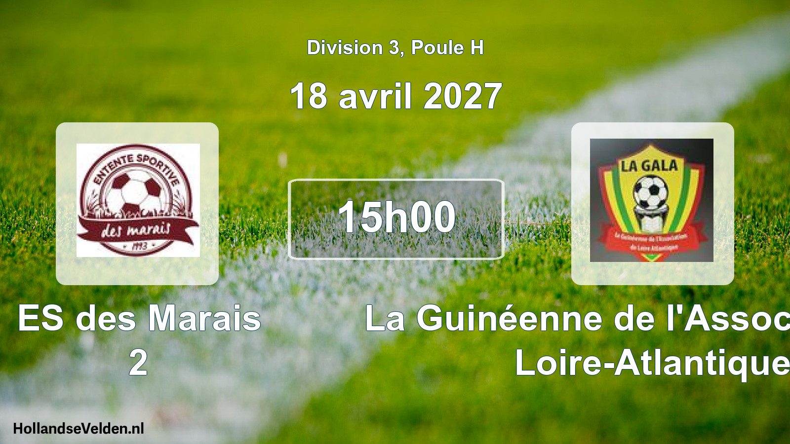 Scheduled Match: ES des Marais 2 - La Guinéenne de l'Association de Loire-Atlantique (18 April 2027)