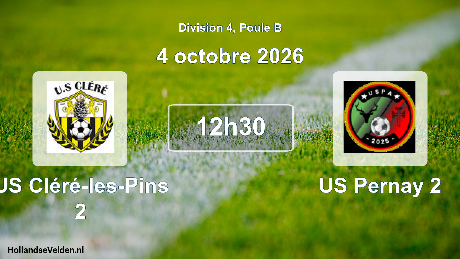 Scheduled Match: US Cléré-les-Pins 2 - US Pernay 2 (4 October 2026)