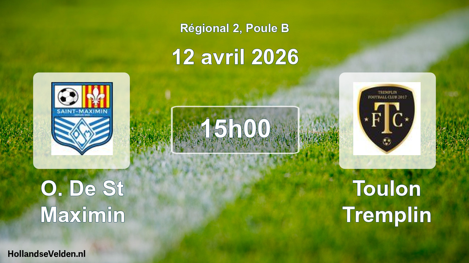 Match programmé: O. De St Maximin - Toulon Tremplin (12 avril 2026)