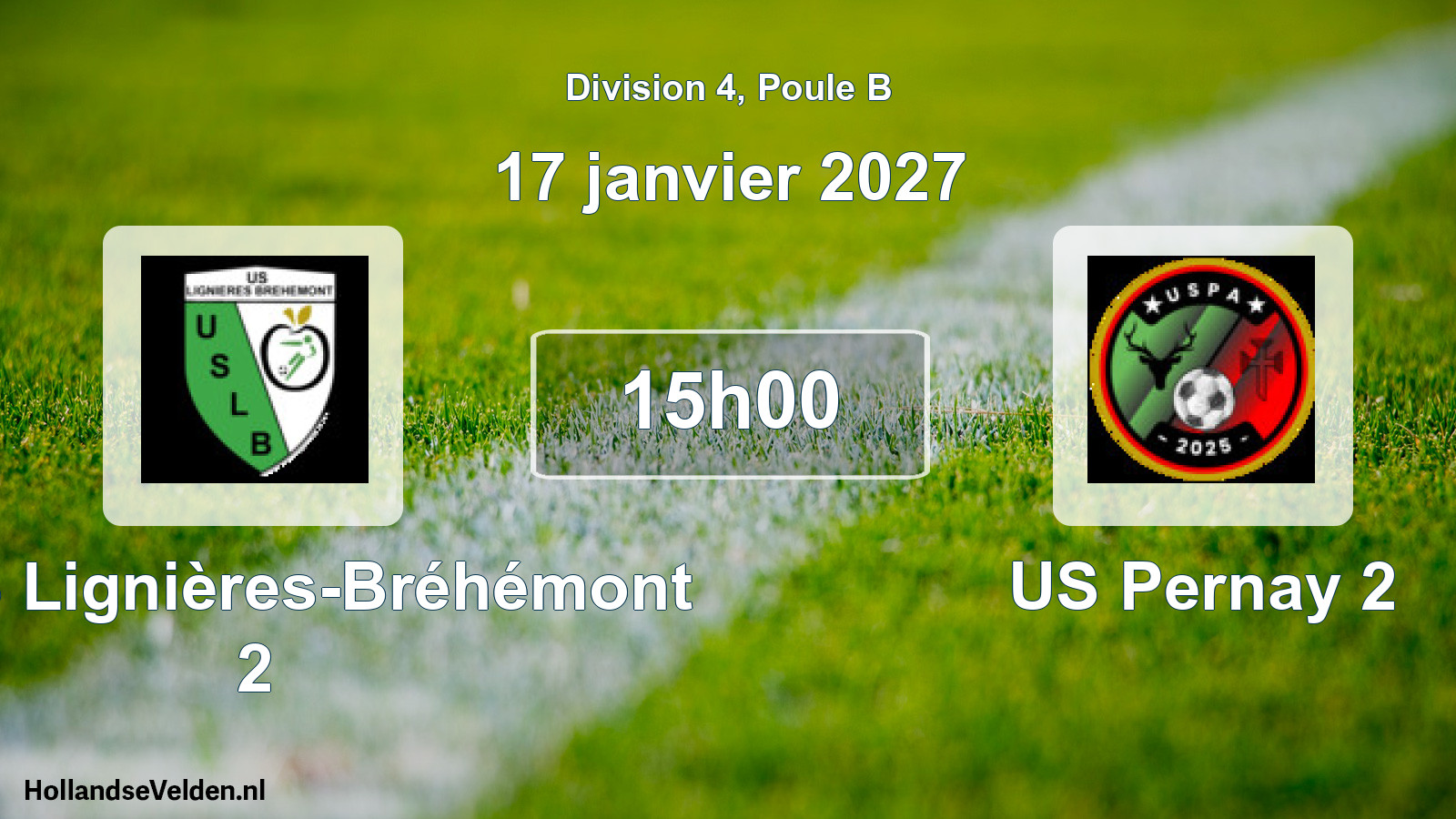 Scheduled Match: USLB Lignières-Bréhémont 2 - US Pernay 2 (17 January 2027)