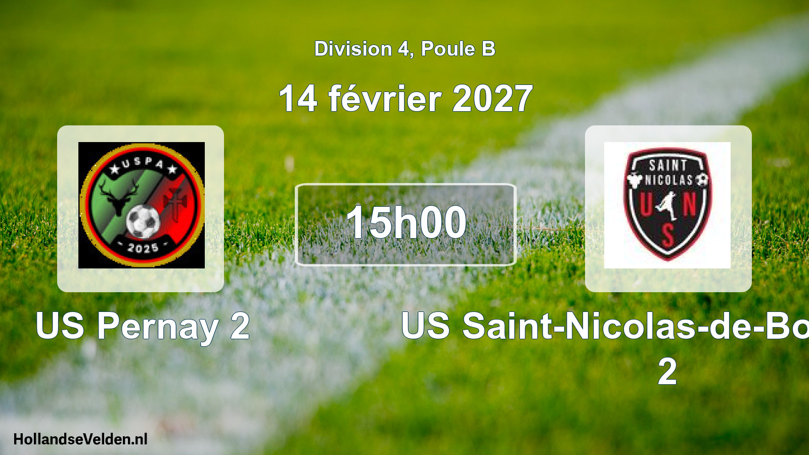 Scheduled Match: US Pernay 2 - US Saint-Nicolas-de-Bourgueil 2 (14 February 2027)