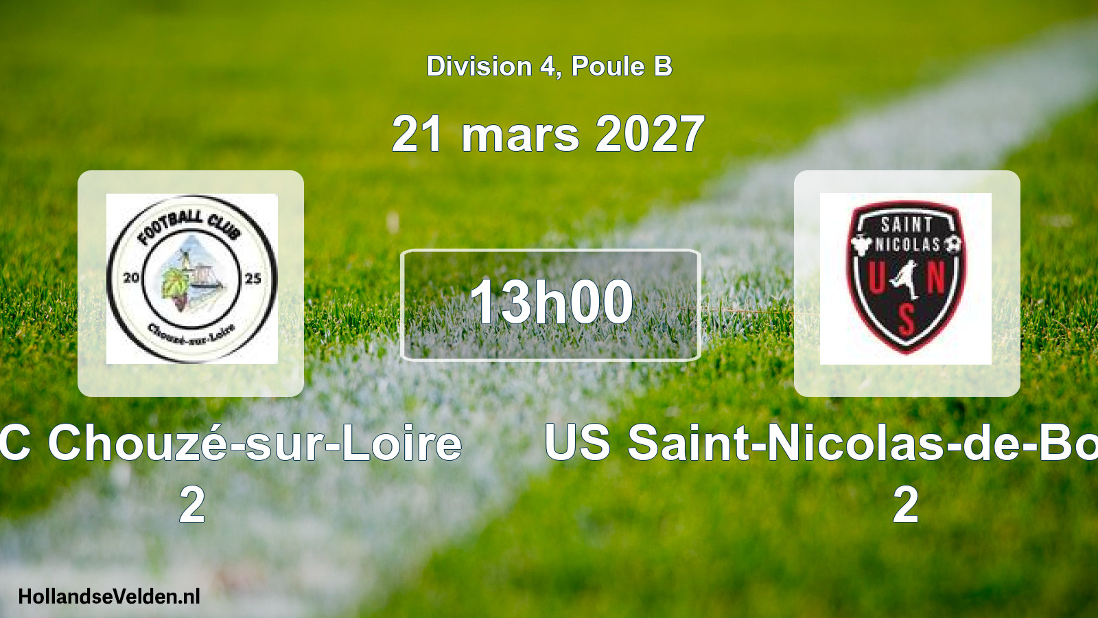 Scheduled Match: AGC Chouzé-sur-Loire 2 - US Saint-Nicolas-de-Bourgueil 2 (21 March 2027)