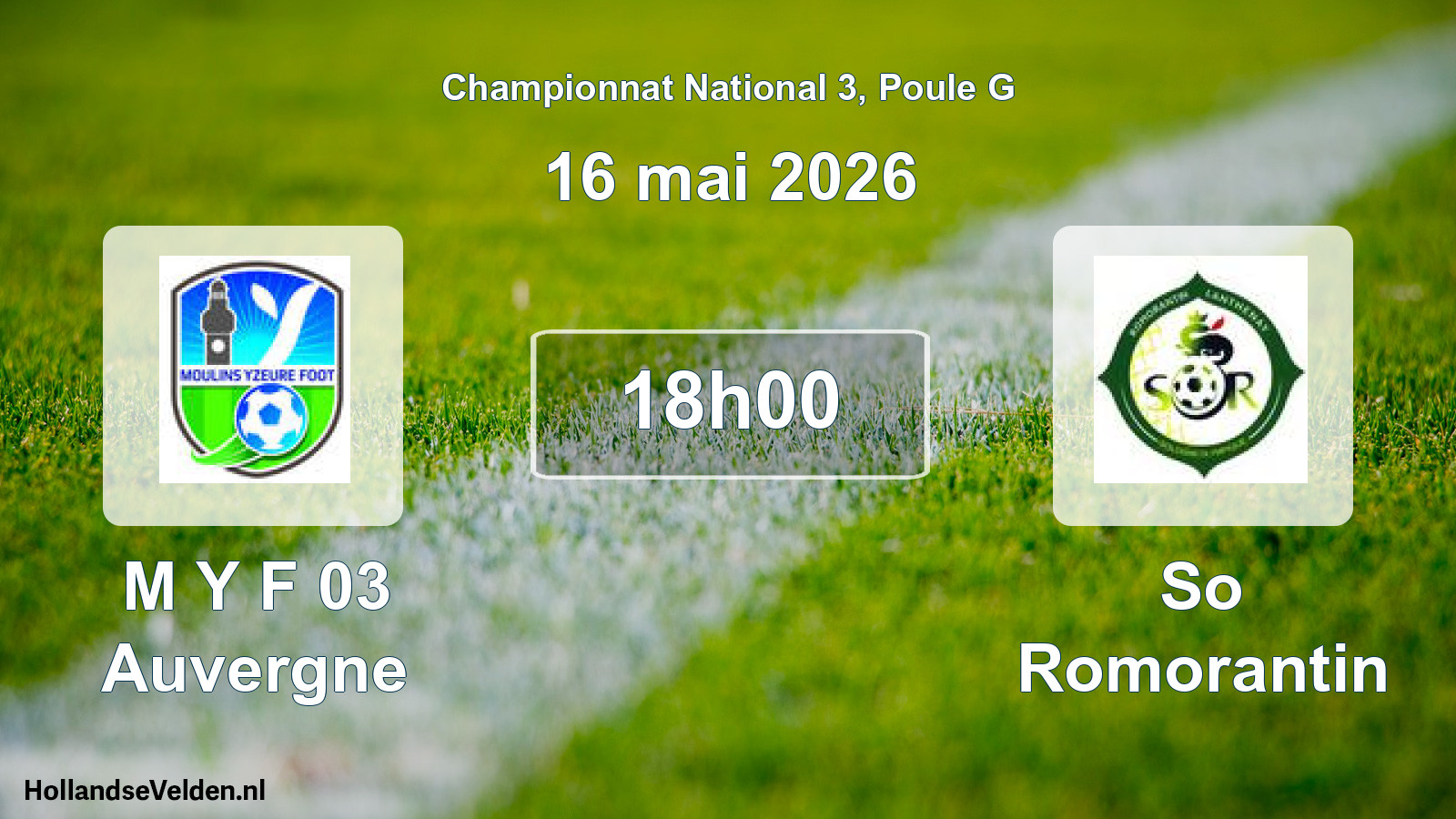 Scheduled Match: M Y F 03 Auvergne - So Romorantin (16 May 2026)