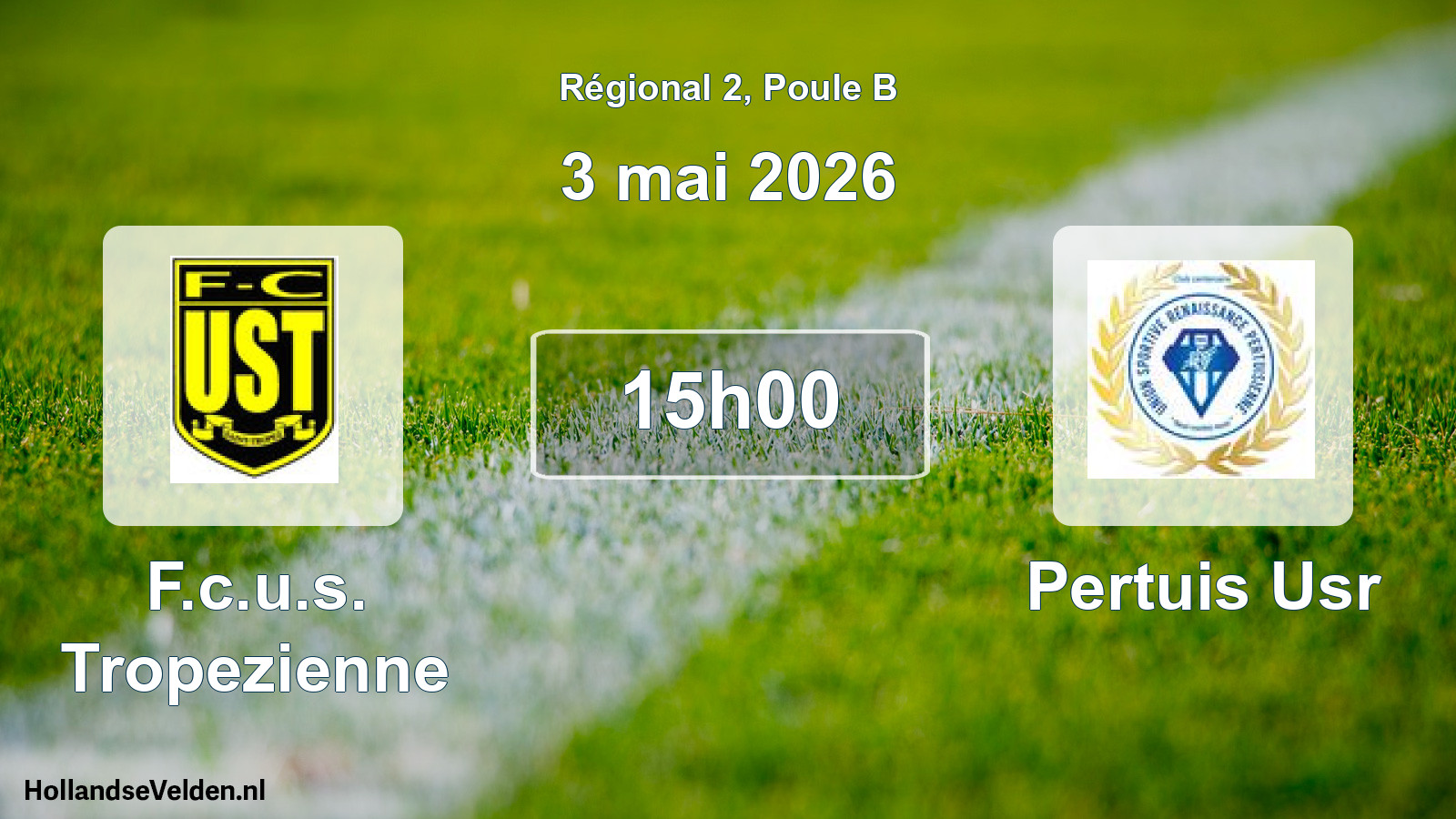 Geplande wedstrijd: F.c.u.s. Tropezienne - Pertuis Usr (3 mai 2026)
