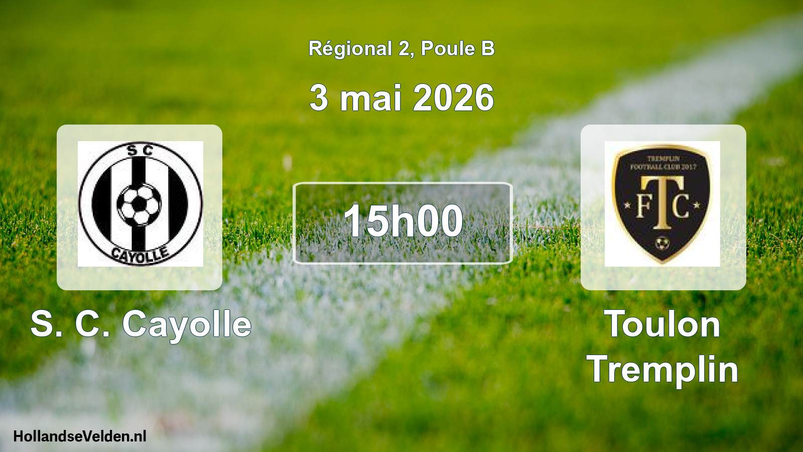 Match programmé: S. C. Cayolle - Toulon Tremplin (3 mai 2026)