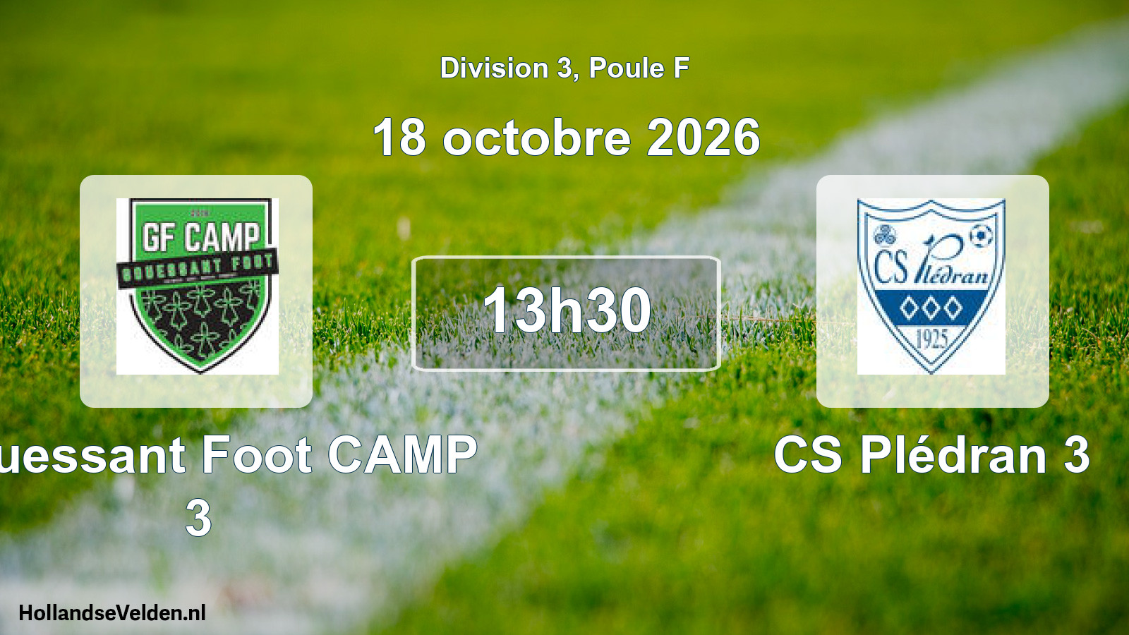 Match programmé: Gouessant Foot CAMP 3 - CS Plédran 3 (18 octobre 2026)