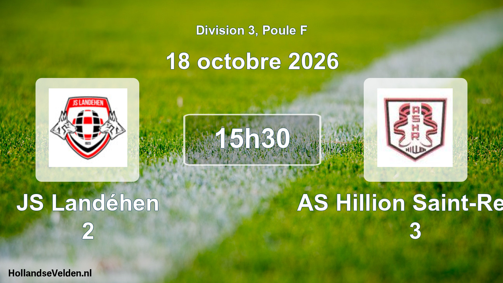 Match programmé: JS Landéhen 2 - AS Hillion Saint-René 3 (18 octobre 2026)