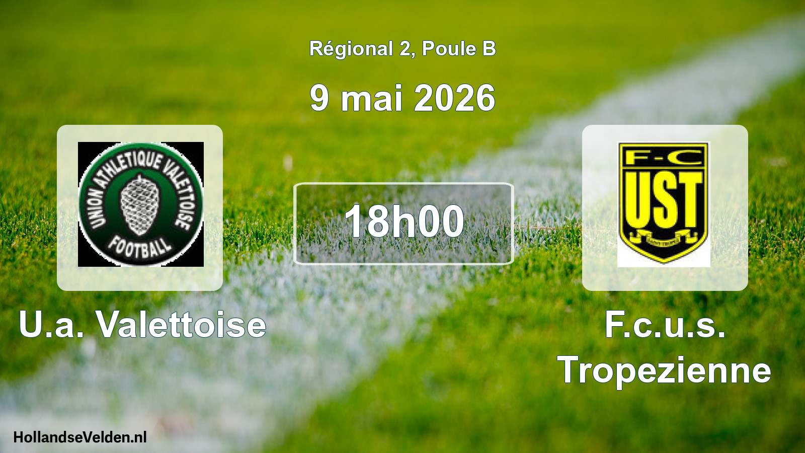 Geplande wedstrijd: U.a. Valettoise - F.c.u.s. Tropezienne (9 mai 2026)