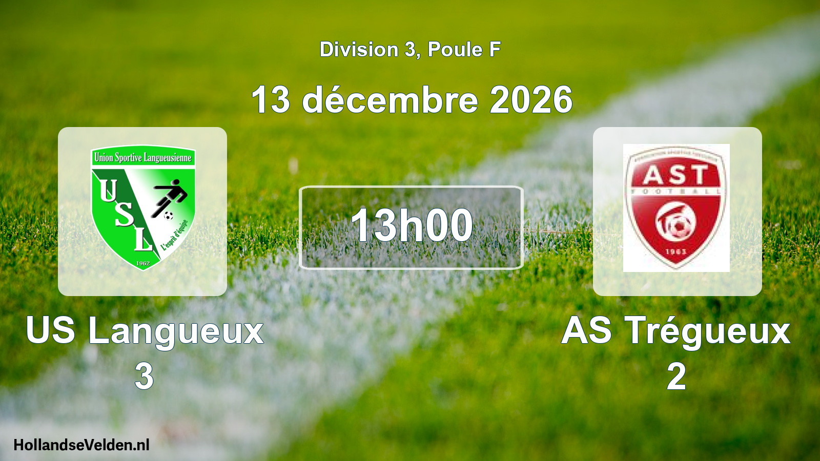 Match programmé: US Langueux 3 - AS Trégueux 2 (13 décembre 2026)