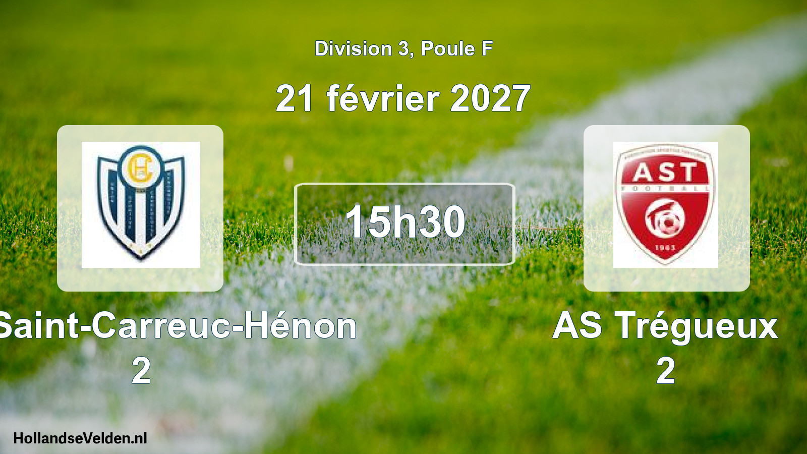 Match programmé: US Saint-Carreuc-Hénon 2 - AS Trégueux 2 (21 février 2027)