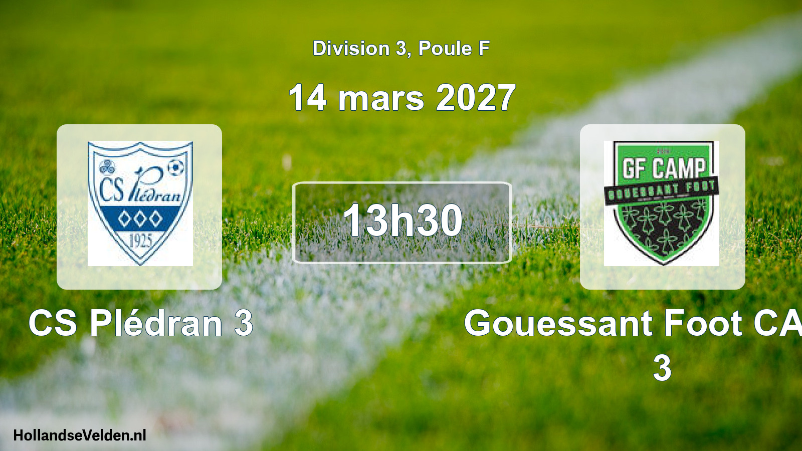 Match programmé: CS Plédran 3 - Gouessant Foot CAMP 3 (14 mars 2027)