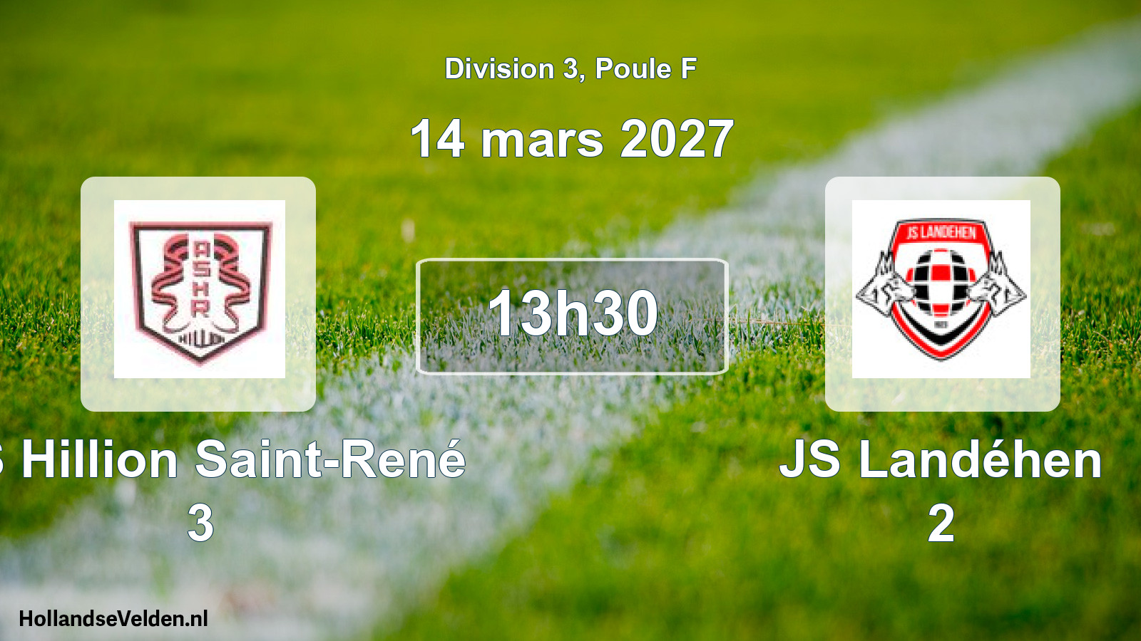Match programmé: AS Hillion Saint-René 3 - JS Landéhen 2 (14 mars 2027)