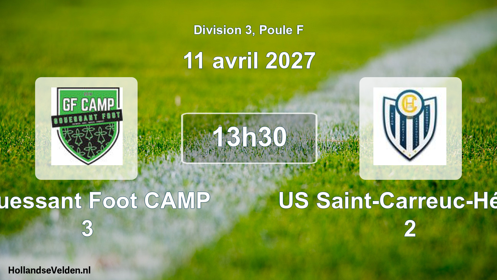 Match programmé: Gouessant Foot CAMP 3 - US Saint-Carreuc-Hénon 2 (11 avril 2027)