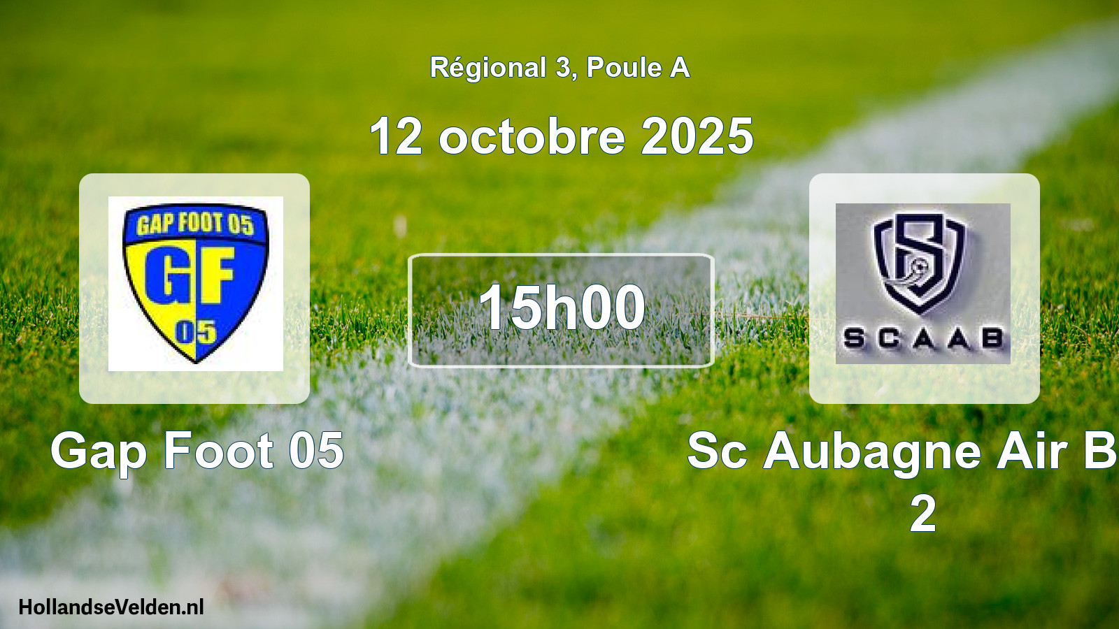 Geplande wedstrijd: Gap Foot 05 - Sc Aubagne Air Bel 2 (12 oktober 2025)