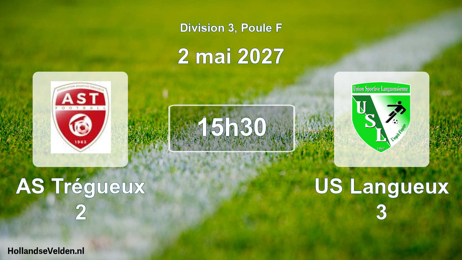 Match programmé: AS Trégueux 2 - US Langueux 3 (2 mai 2027)