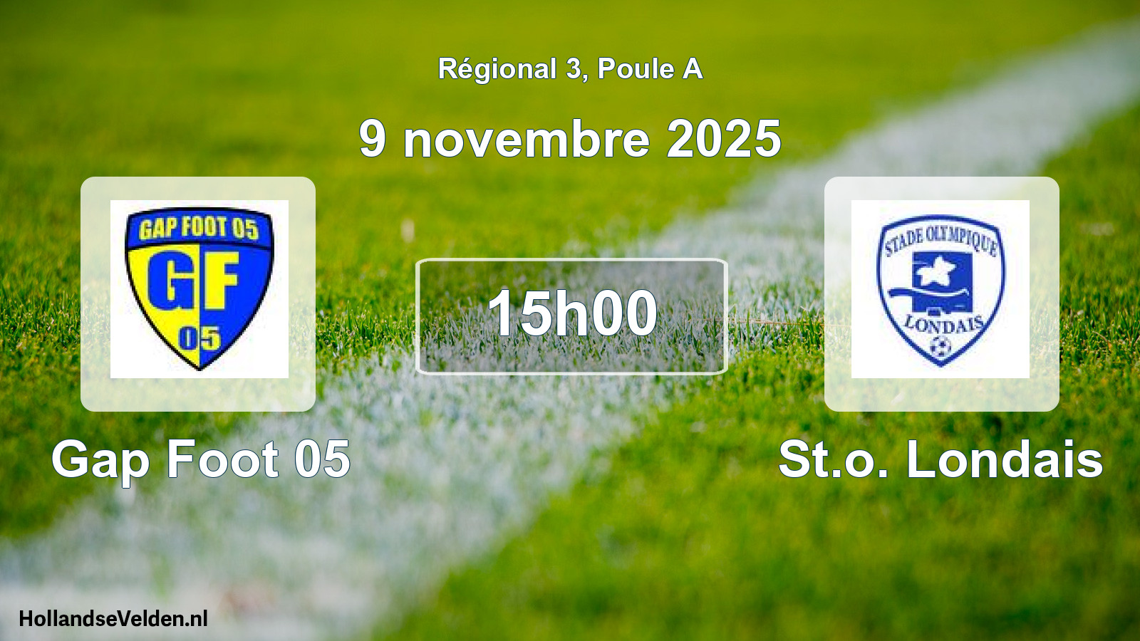 Scheduled Match: Gap Foot 05 - St.o. Londais (9 November 2025)