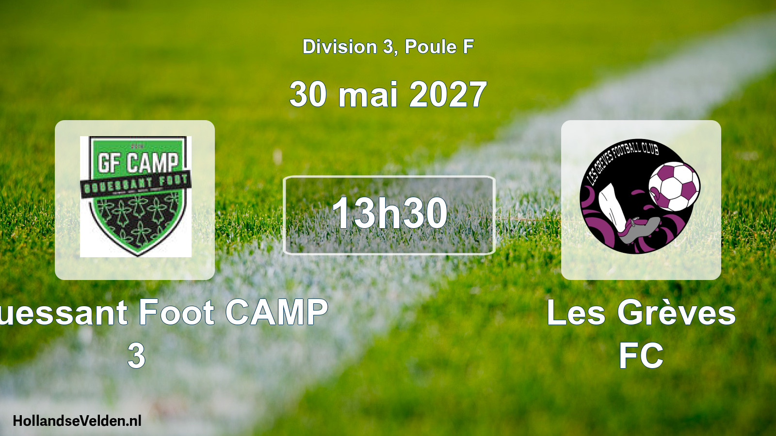 Match programmé: Gouessant Foot CAMP 3 - Les Grèves FC (30 mai 2027)