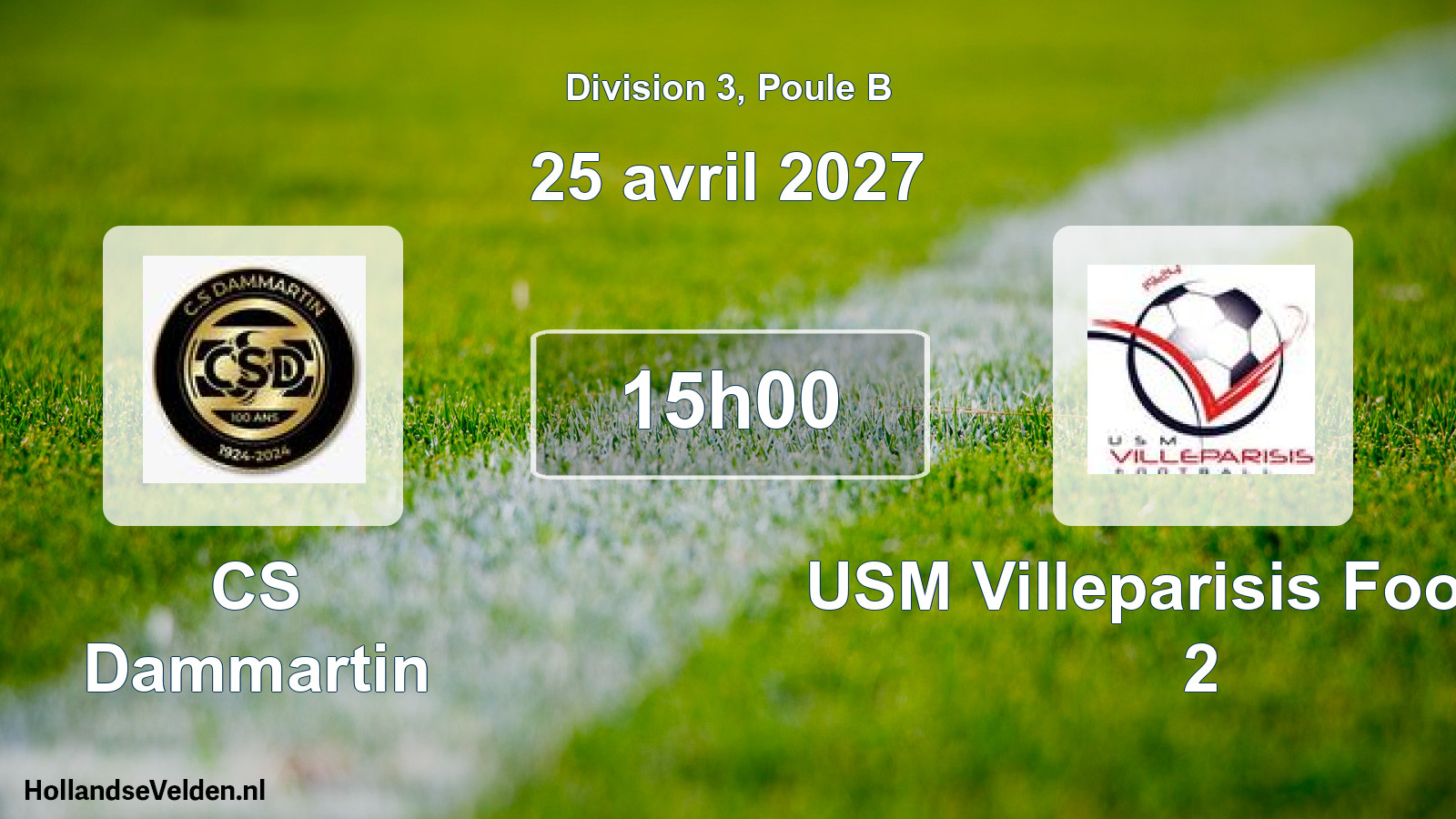 Scheduled Match: CS Dammartin - USM Villeparisis Football 2 (25 April 2027)