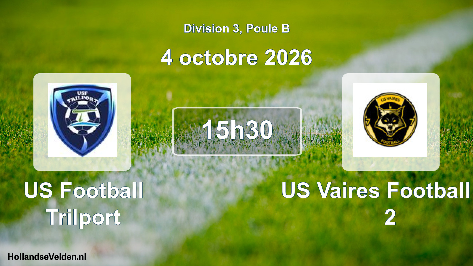 Scheduled Match: US Football Trilport - US Vaires Football 77 2 (4 October 2026)
