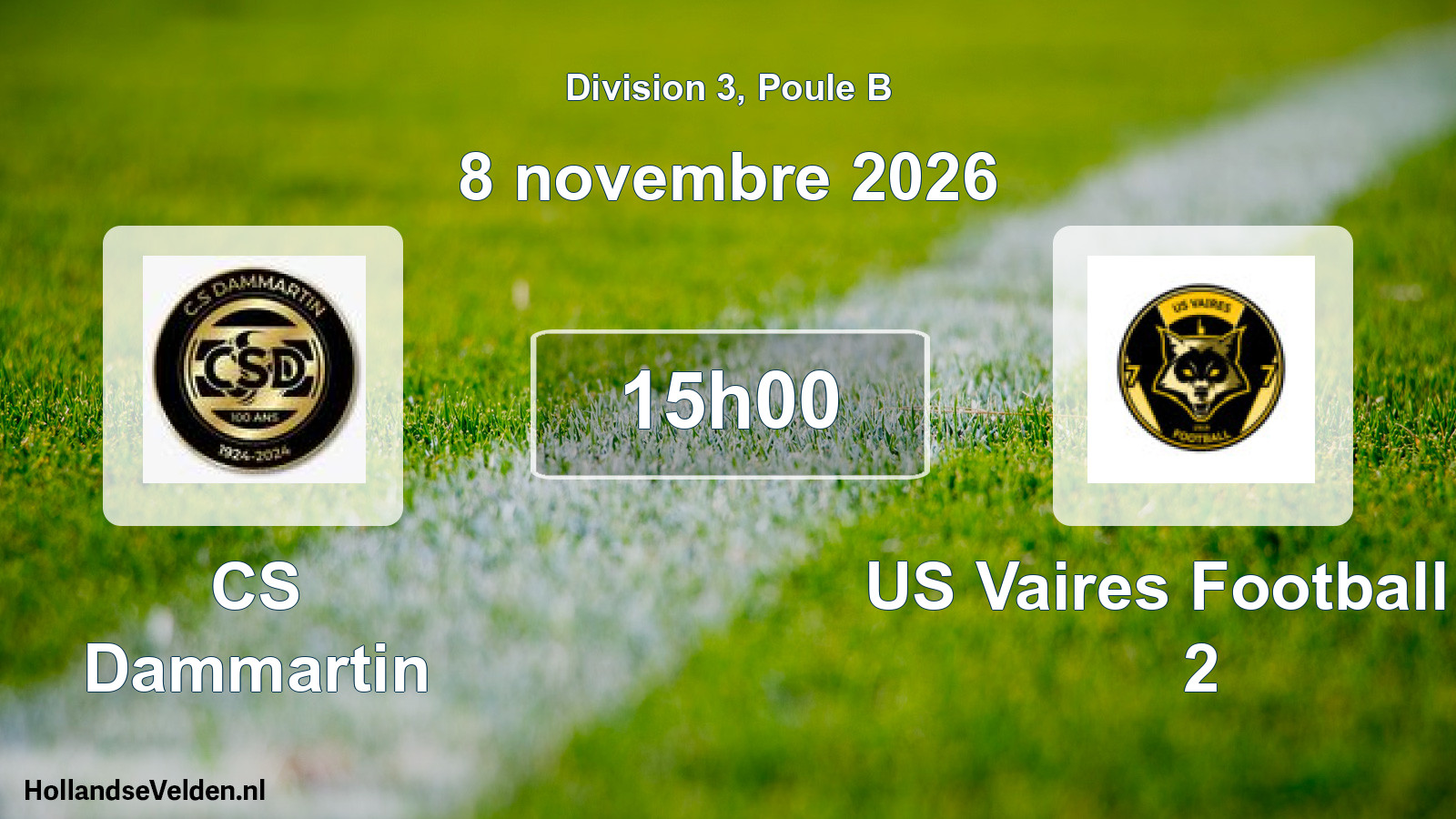 Scheduled Match: CS Dammartin - US Vaires Football 77 2 (8 November 2026)