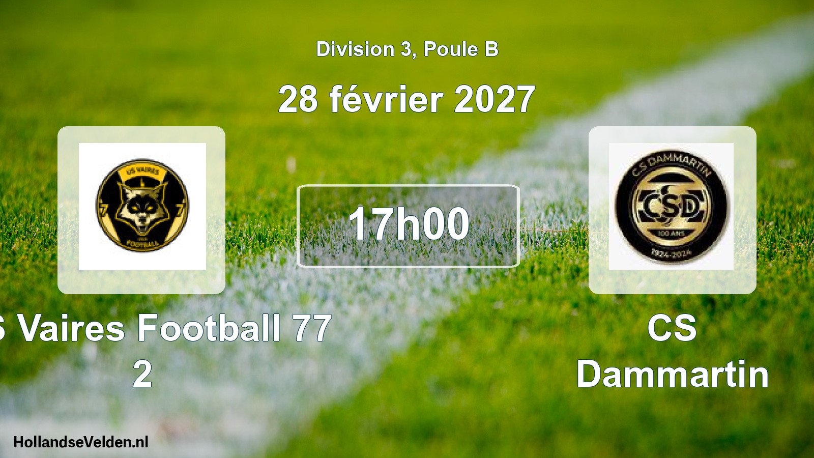Scheduled Match: US Vaires Football 77 2 - CS Dammartin (28 February 2027)