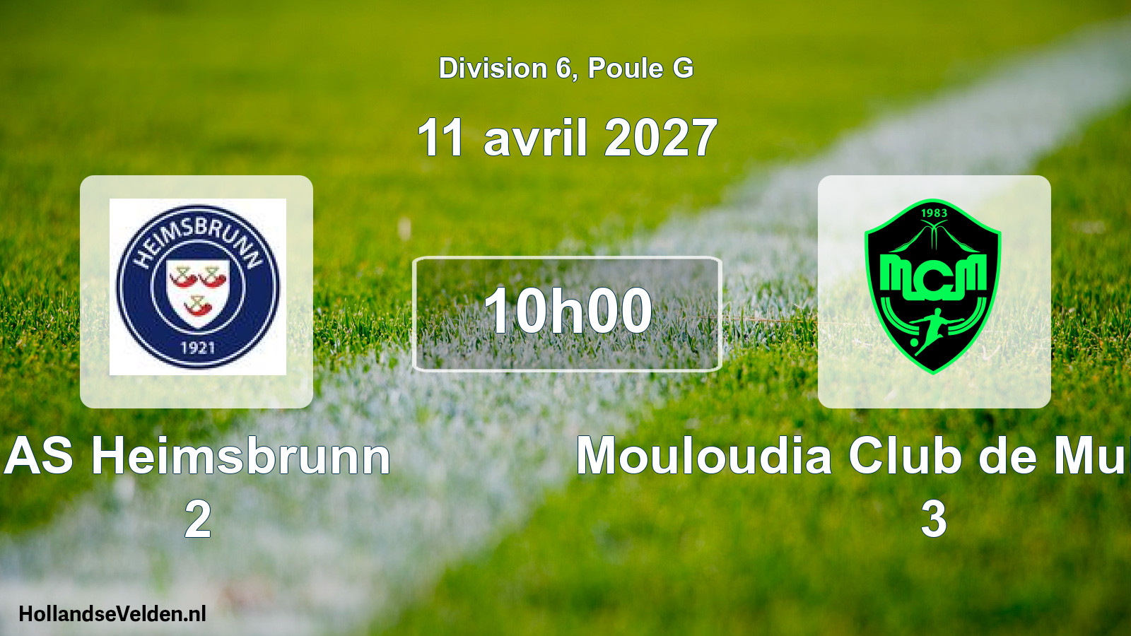 Scheduled Match: AS Heimsbrunn 2 - Mouloudia Club de Mulhouse 3 (11 April 2027)