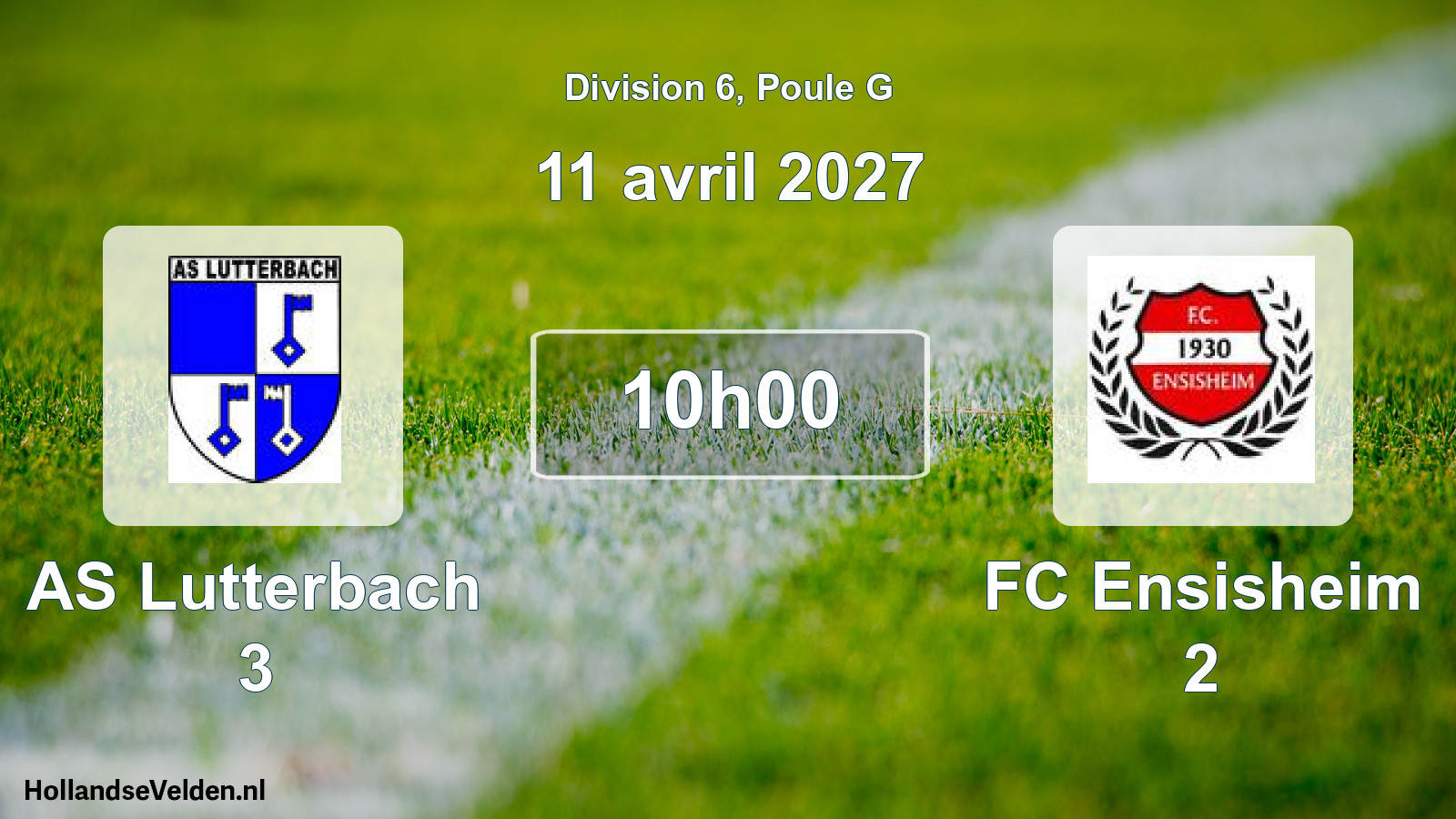 Scheduled Match: AS Lutterbach 3 - FC Ensisheim 2 (11 April 2027)