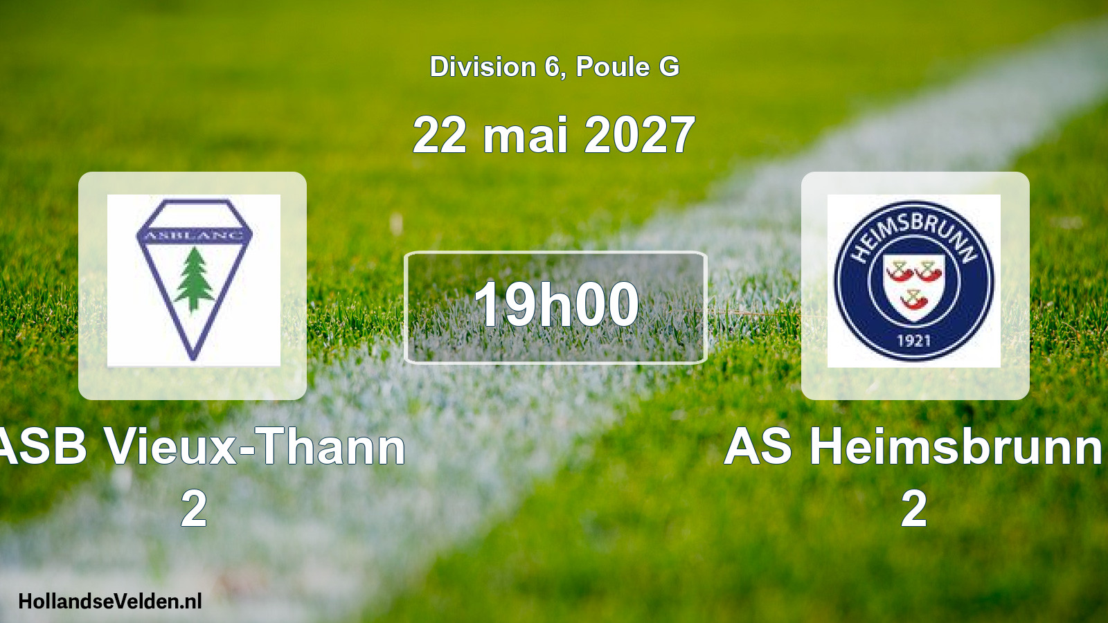 Scheduled Match: ASB Vieux-Thann 2 - AS Heimsbrunn 2 (22 May 2027)
