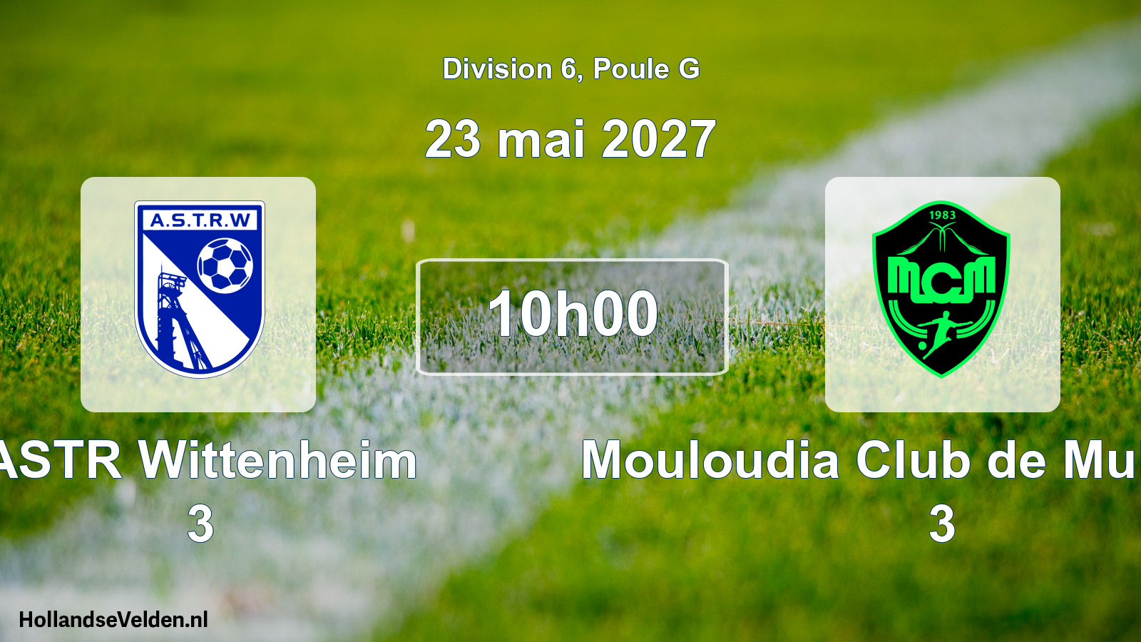Scheduled Match: ASTR Wittenheim 3 - Mouloudia Club de Mulhouse 3 (23 May 2027)
