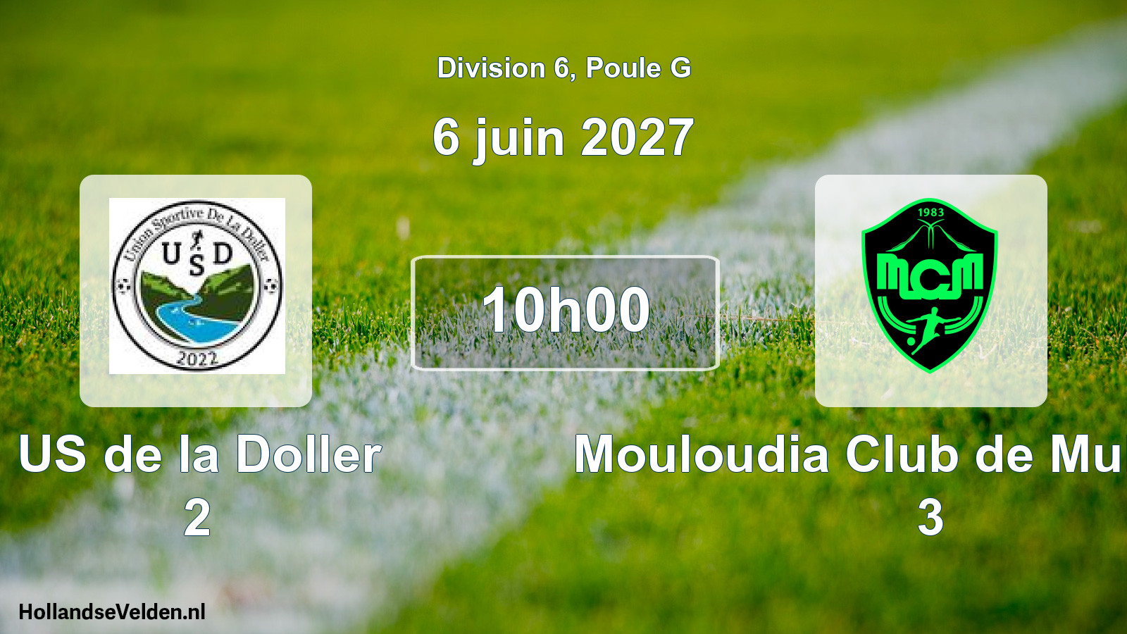 Match programmé: US de la Doller 2 - Mouloudia Club de Mulhouse 3 (6 juin 2027)