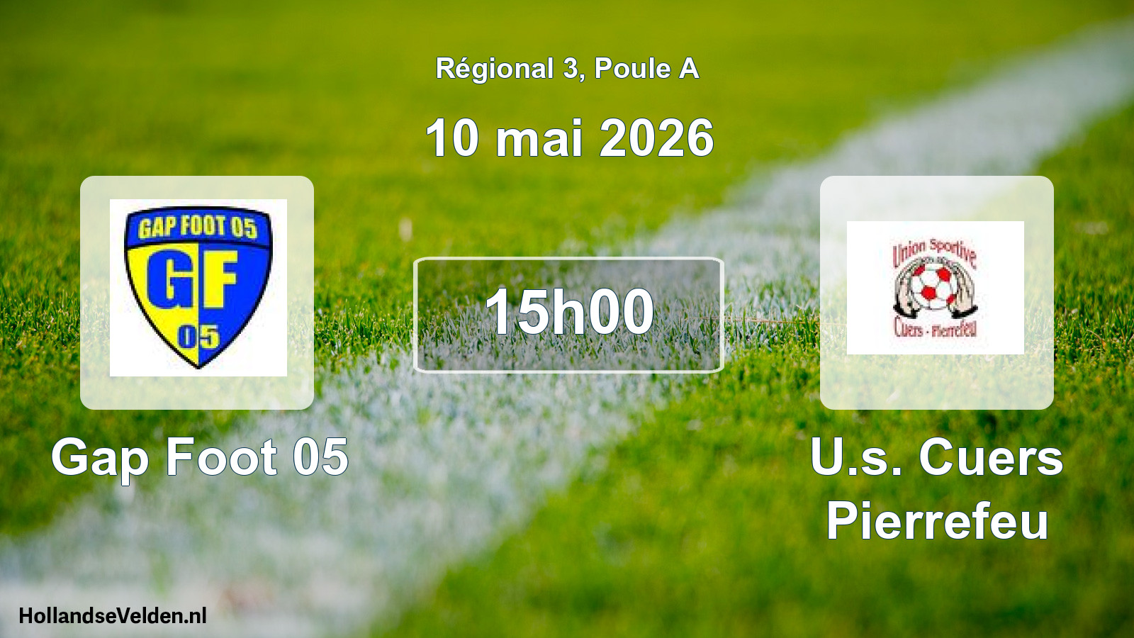 Scheduled Match: Gap Foot 05 - U.s. Cuers Pierrefeu (10 May 2026)