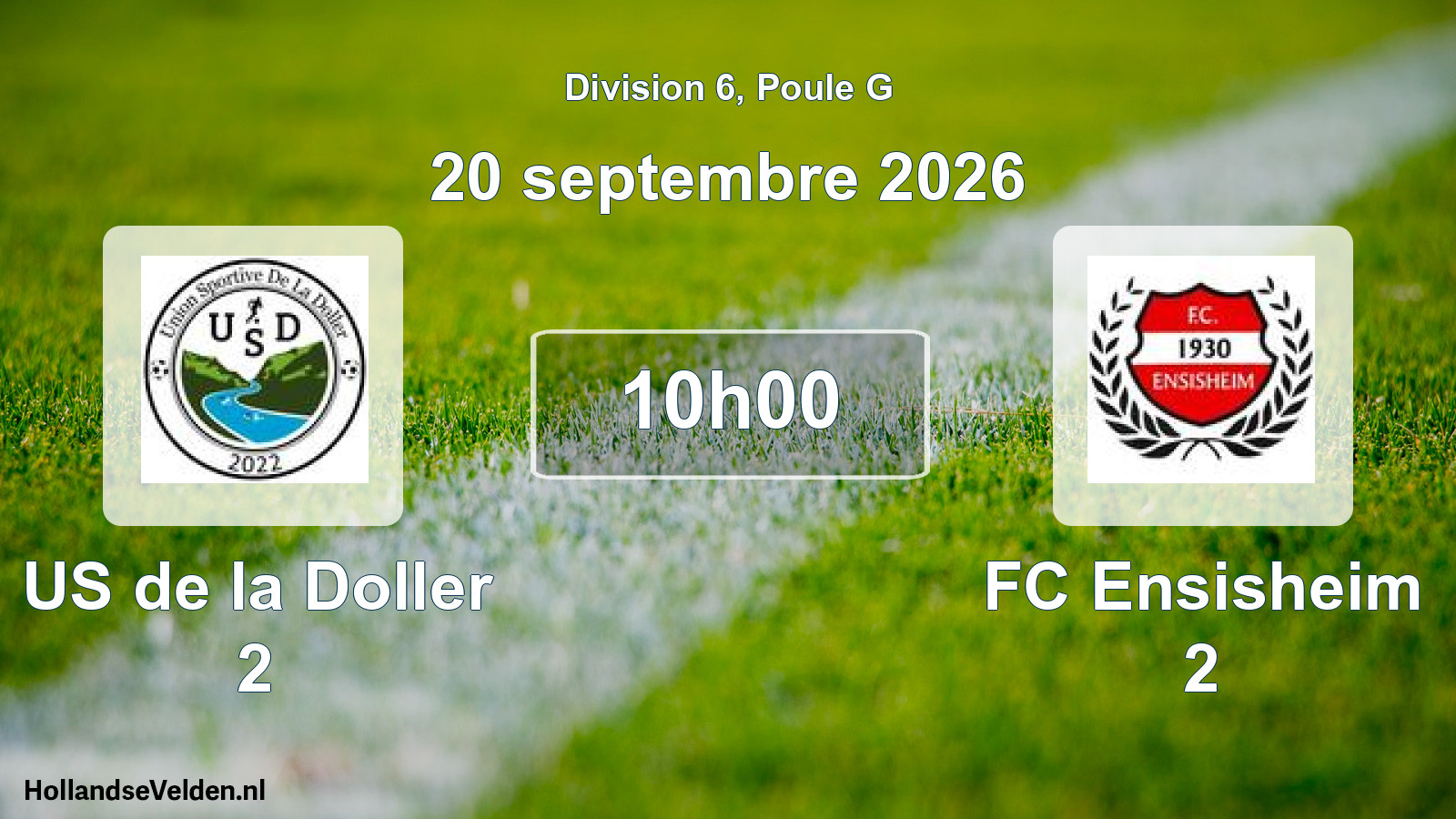 Scheduled Match: US de la Doller 2 - FC Ensisheim 2 (20 September 2026)
